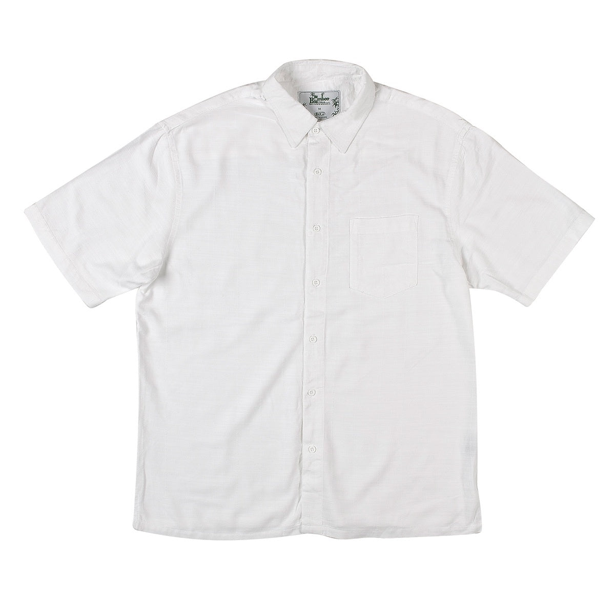 Bamboo Fibre Short Sleeve Shirt - White