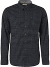 No Excess Faded Square Print L/S Shirt