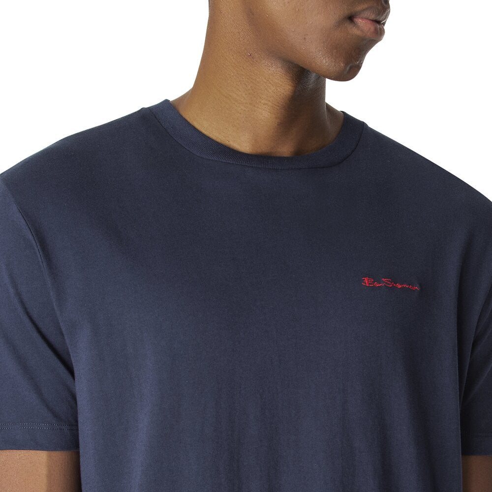 Ben Sherman Embroidered Logo Tee - Dark Navy