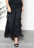 Fifi Silk Layer Skirt - Granite