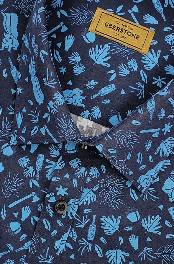 Uberstone Long Sleeved Shirt - Blue Forest