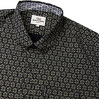 Ben Sherman LS Navy/ Gold Distressed Wallpaper Shirt