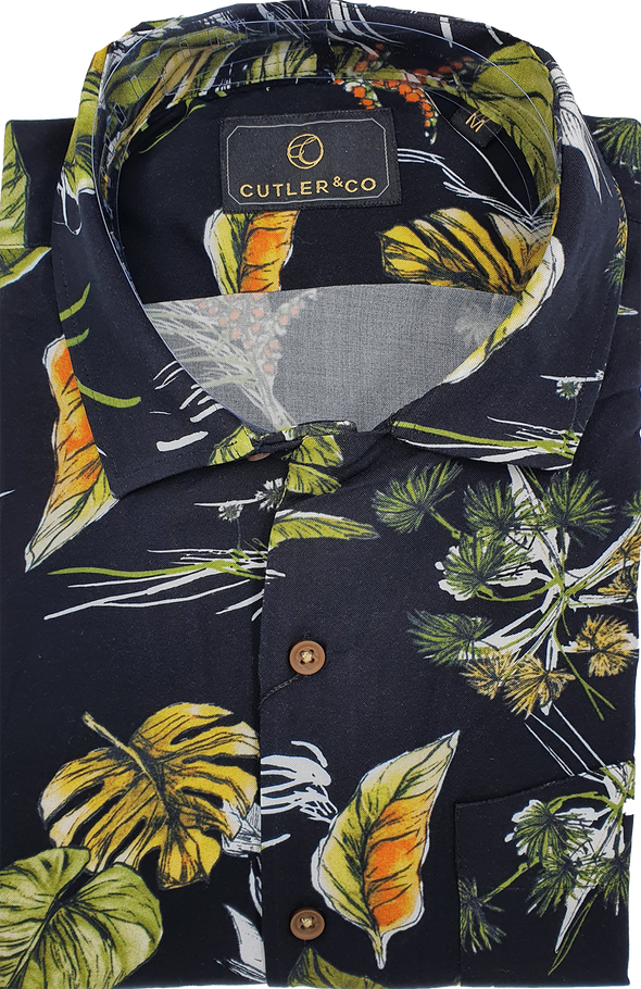 Cutler & Co Duke Short Sleeve Shirt - Tropical Night