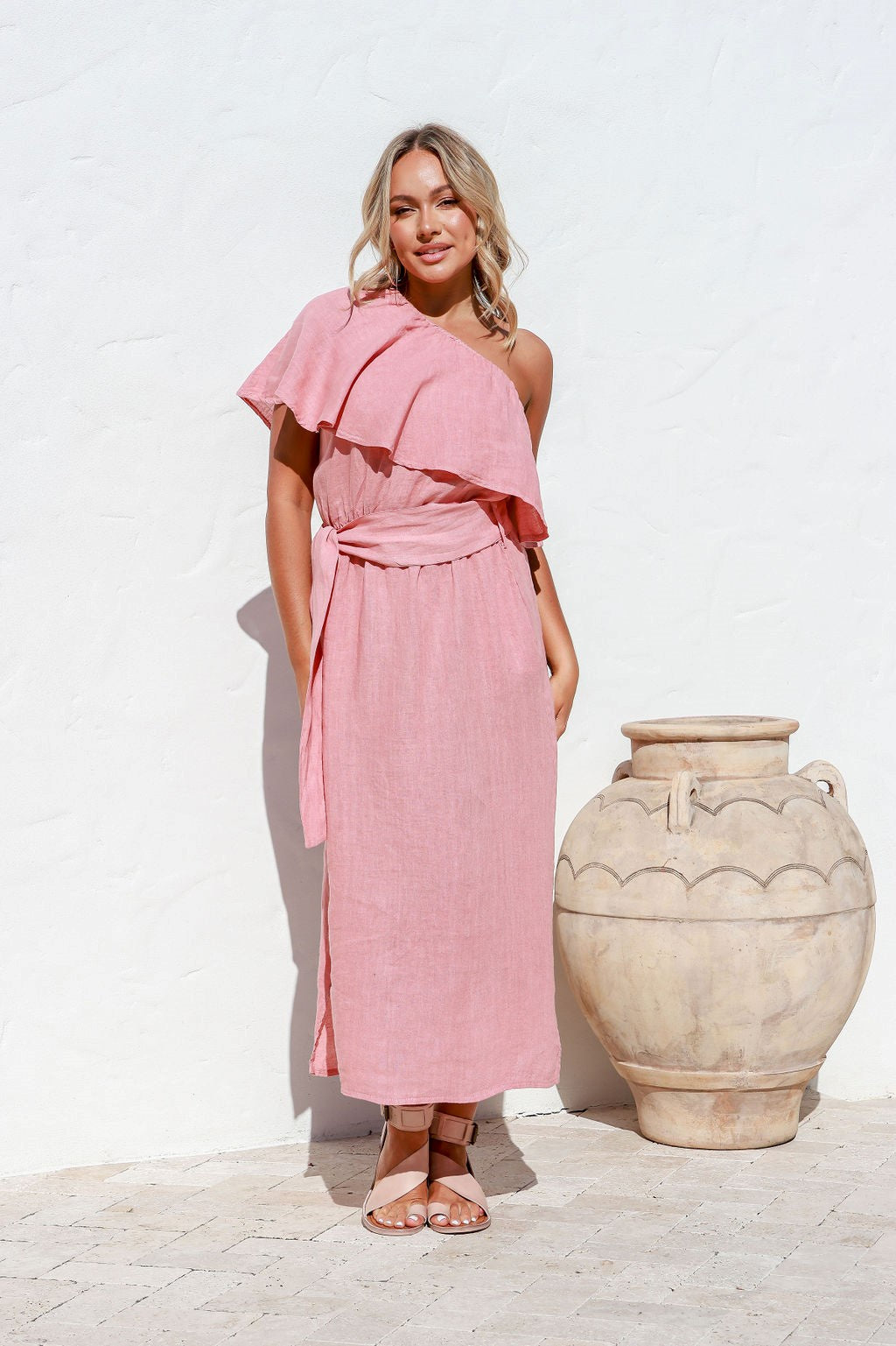 Simpatica Rose Italian Linen Dress – Oxfords Clothing