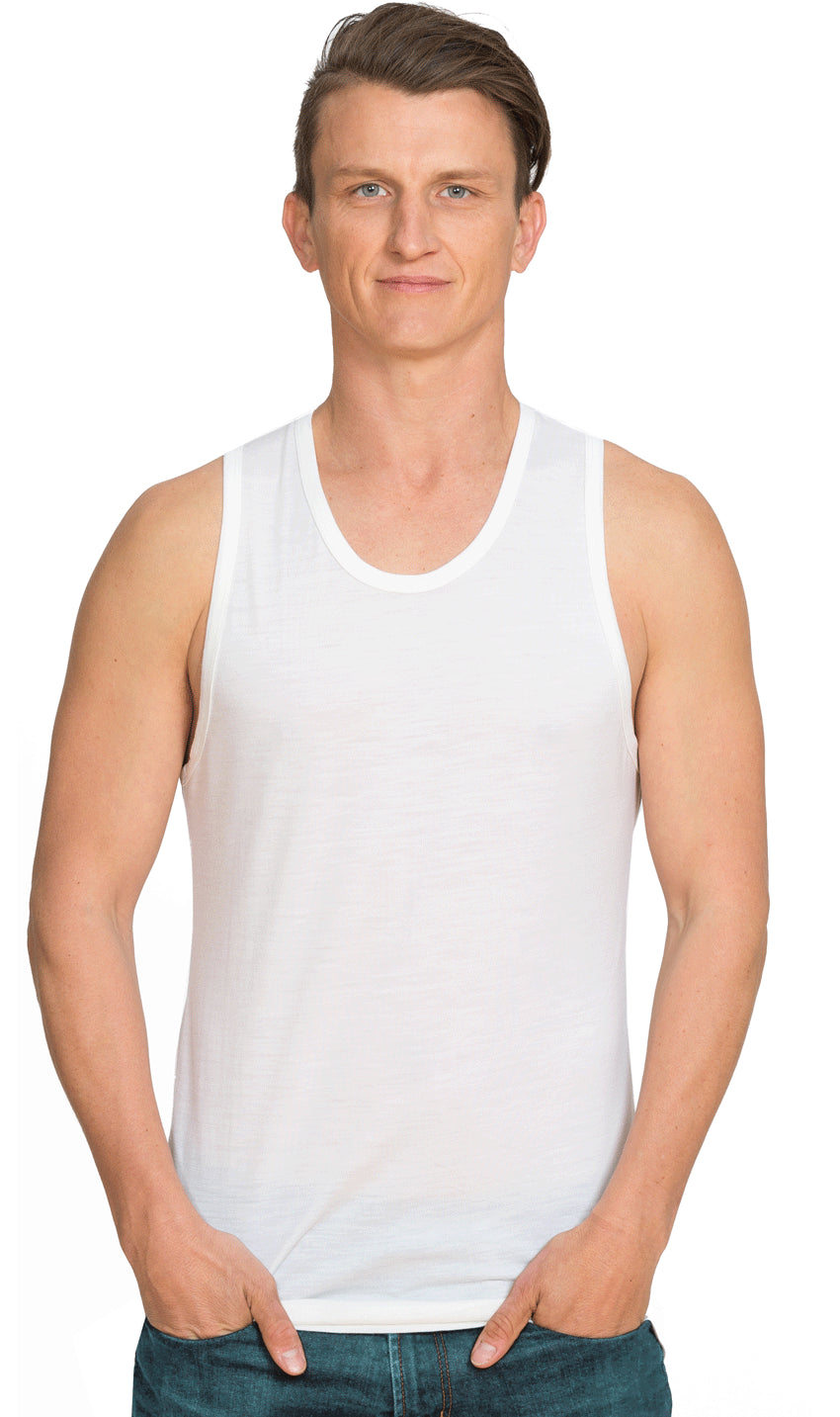 Brass Monkey Merino Singlet - White