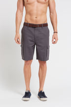 Hemp Cotton Cargo Shorts - Dark Grey