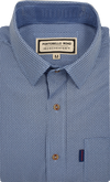 Iron Cheater Short Sleeve Shirt - Tiny Pattern on Blue