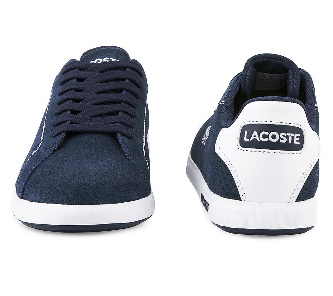 Lacoste Navy Suede Graduate Trainer