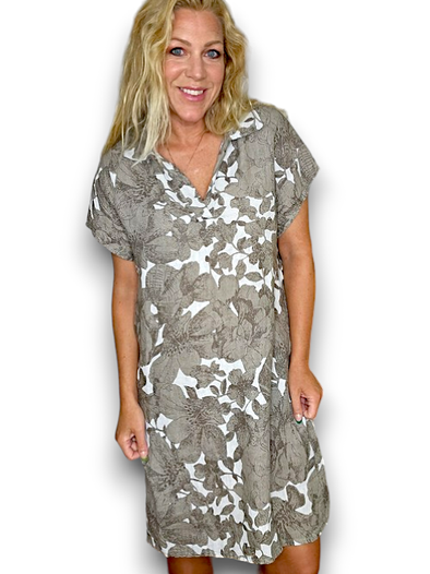 Helga May: Memory lane Shirt Dress - Mocha