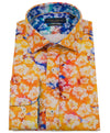 Guide London Long Sleeve Shirt - Floral Tie-dye : Orange