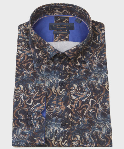 Guide London Long Sleeve Shirt - Distorted to Abstraction