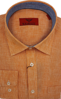 R.F. Scott Winston Long Sleeve Linen Shirt - Mandarin