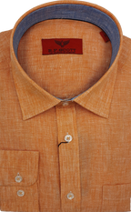 R.F. Scott Winston Long Sleeve Linen Shirt - Mandarin