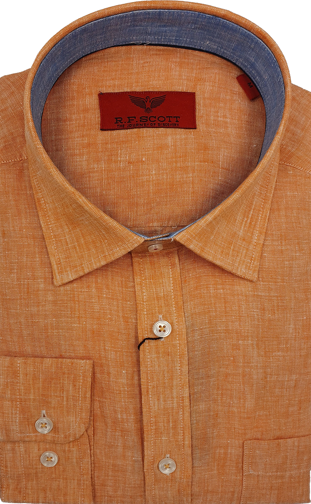 R.F. Scott Winston Long Sleeve Linen Shirt - Mandarin