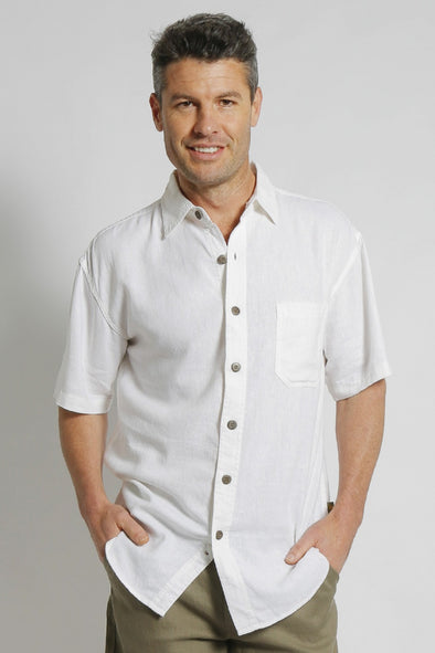 Braintree Hemp Rayon Short Sleeve Shirt - White