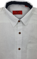 R.F. Scott Field Short Sleeve Linen Shirt - White