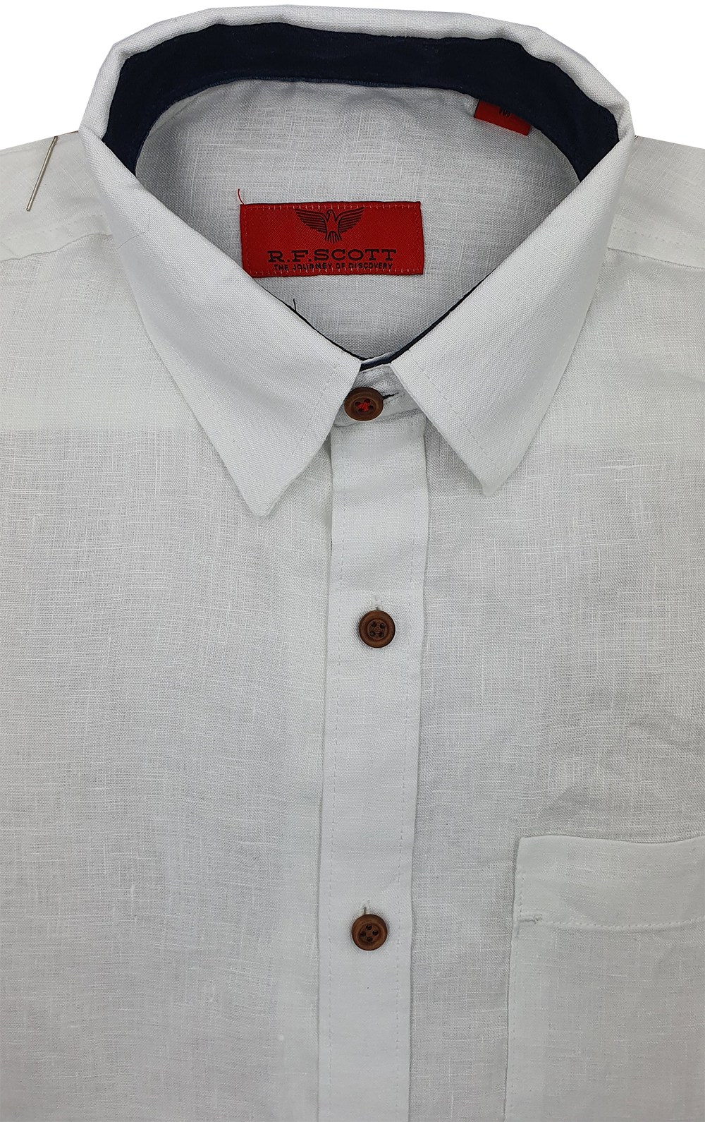 R.F. Scott Field Short Sleeve Linen Shirt - White