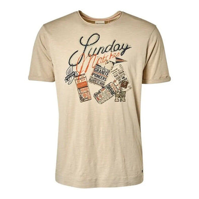 No Excess Crew Tee: Print Garment Dyed "Sunday Matches" - Kit