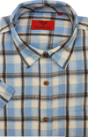 R.F. Scott Fields Short Sleeve Linen Shirt -  Glacier Check