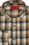 R.F. Scott Fields Long Sleeve Linen Shirt - Mandarin Check