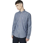 Ben Sherman Chambray Dark Navy Long Sleeve Shirt
