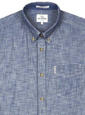 Ben Sherman Chambray Dark Navy Long Sleeve Shirt