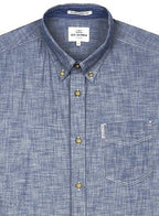 Ben Sherman Chambray Dark Navy Long Sleeve Shirt