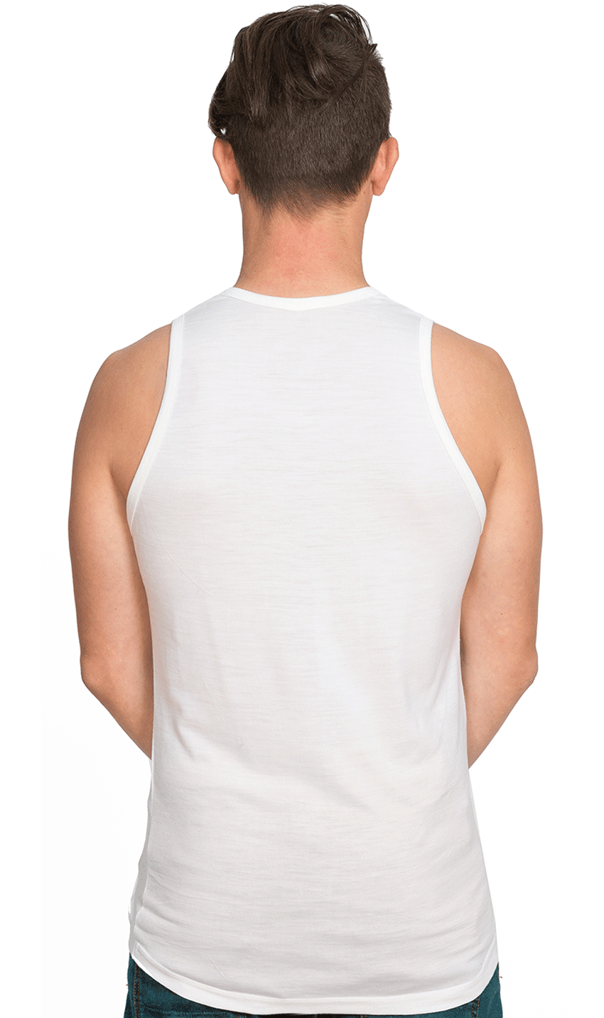 Brass Monkey Merino Singlet - White