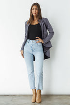 Caju Military Suede Look Jacket - Slate