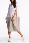 Sophie Linen Short Sleeve Multi Colour Dress